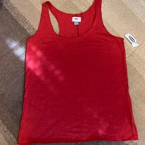 NWT Old Navy Red Saffron Racerback Relaxed Tank Top Size SP
